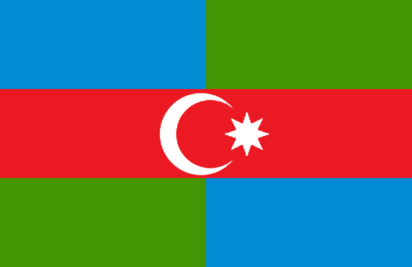 South Azerbaijan Flag -  Güney Azerbaycan bayrağı - Флаг Южного Азербайджана - پرچم آذربايجان جنوبی - جنوب أذربيجان العلم